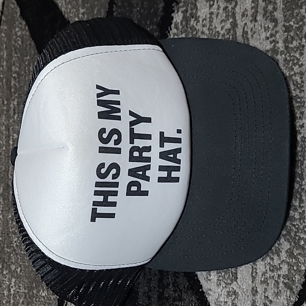 THIS IS MY PARTY HAT MESH TRUCKER HAT